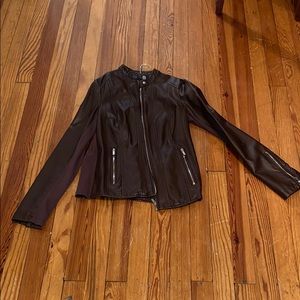 Dark brown faux jacket